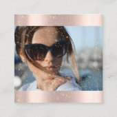 Foto Makeup Artist Eyelashes Brow Roos Gold Vip Vierkante Visitekaartje (Achterkant)