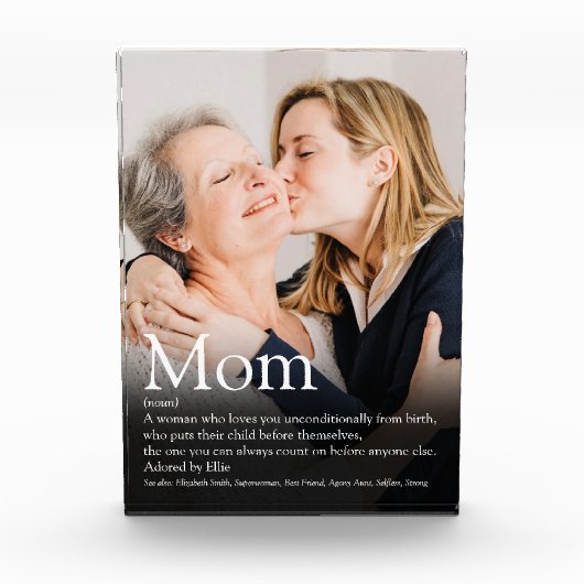 Foto mam Moeder Definition Quote (Voorkant)