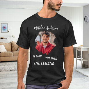 Foto man mythe legende naam fun black t-shirt