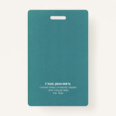 Foto Medewerker Custom Health Professional Badge (Achterkant)