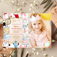 Foto Meisje Alice in Wonderland Verjaardagsthee