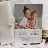 Foto Meisjes Gezamenlijke Verjaardagsuitnodiging - Kaart