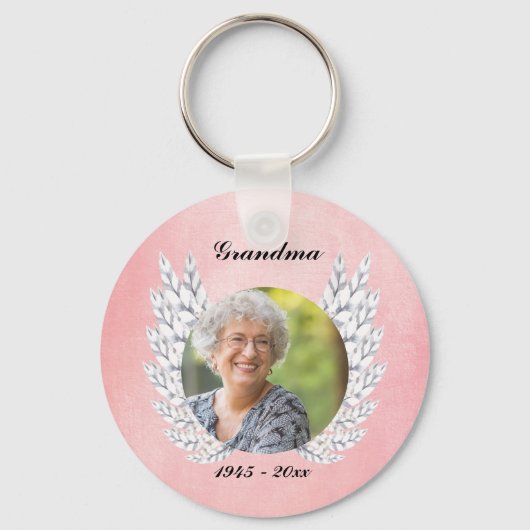 Foto Memorial Beauful Angel WIngs Keepomwille Sleutelhanger (Voorkant)