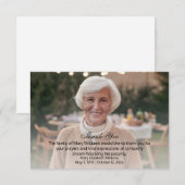 Foto Memorial Bereavement Funeral Hartelijk dank Bedankkaart (Voorkant / Achterkant)