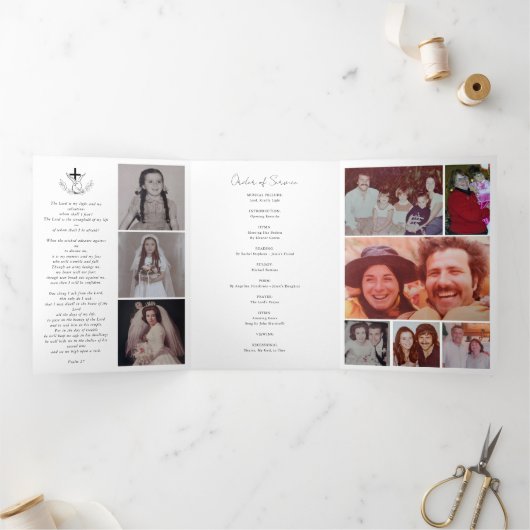 Foto Memorial Funeral Celebration of Life Programm Drieluik Programma (Binnen)