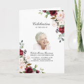 Foto Memorial Funeral Celebration of Life Programm Programma (Voorkant)