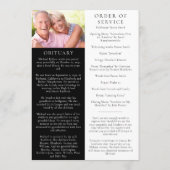 Foto Memorial Funeral Celebration of Life Programm Programma (Achterkant)