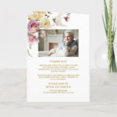 Foto Memorial Funeral Celebration of Life Programm Programma (Achterkant)