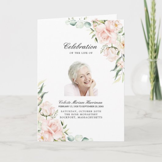 Foto Memorial Funeral Celebration of Life Programma (Voorkant)