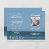 Foto Memorial Funeral Order of Service Programme (Voorkant / Achterkant)