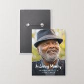 Foto Memorial Herdenking Tribute Button (Voorkant / Achterkant)