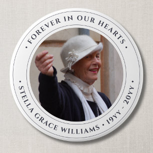 Foto Memorial Herdenking Tribute Ronde Button 7,6 Cm