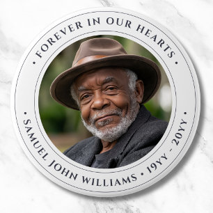 Foto Memorial Herdenking Tribute Ronde Button 7,6 Cm