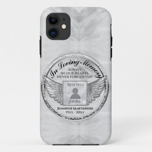 Foto Memorial in Loving Memory Case-Mate iPhone Case (Achterkant)