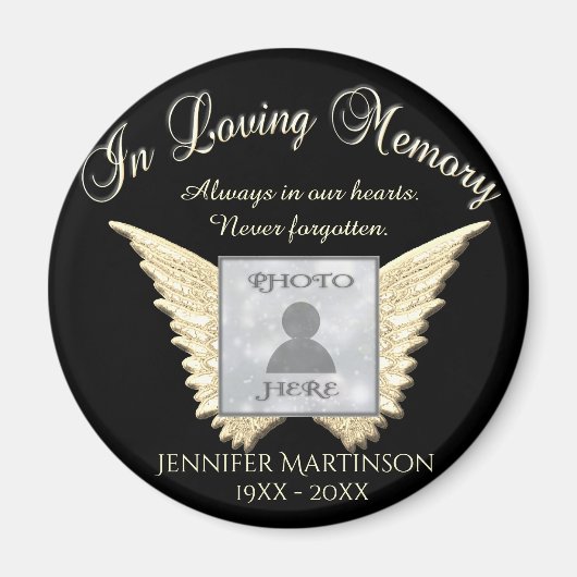 Foto Memorial in Loving Memory Magneet (Voorkant)