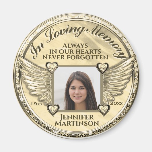 Foto Memorial in Loving Memory Magneet (Voorkant)