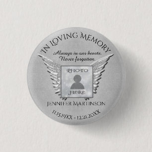 Foto Memorial in Loving Memory Ronde Button 3,2 Cm