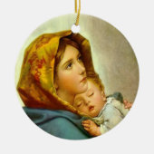 Foto Memorial Keepsake Religieus Kerstfeest Keramisch Ornament (Voorkant)