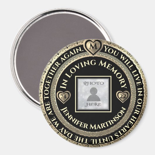 Foto Memorial Loving Memory Magneet (Voorkant / Achterkant)