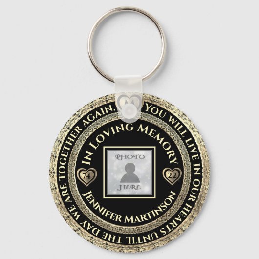 Foto Memorial Loving Memory Sleutelhanger (Voorkant)
