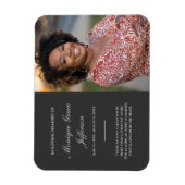Foto Memorial Magnet Funeral Charcoal Gray Magneet (Verticaal)
