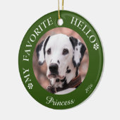 Foto Memorial Pet Dog Ceramic Ornament (Links)