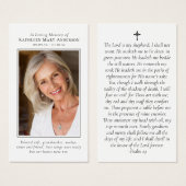 Foto Memorial Prayer Kaart (Voorkant /achterkant)