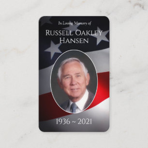 Foto Memorial Prayer-kaarten   Patriottisch milita Visitekaartje