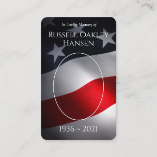 Foto Memorial Prayer-kaarten | Patriottisch milita Visitekaartje