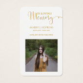 Foto Memorial Prayer Kaarten Visitekaartje (Voorkant)