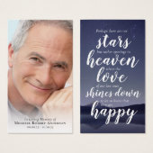 Foto Memorial Quote Prayer Kaart (Voorkant /achterkant)