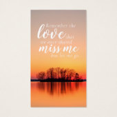 Foto Memorial Quote Sunset Prayer Kaart (Achterkant)