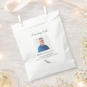 Foto Memorial Rozemarijn zaad begrafenis Bedankzakje