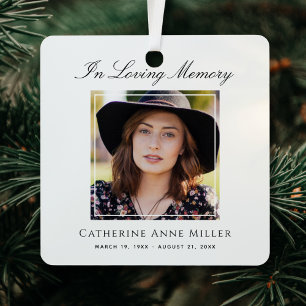 Foto Memorial Tribute Remembrance Metalen Ornament