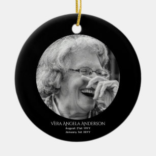 Foto Memorial Viering van het leven Begrafenisgesc Keramisch Ornament