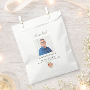 Foto Memorial Zinnia zaad begrafenis Bedankzakje