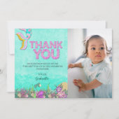 Foto Mermaid Birthday Bedankkaart (Voorkant)
