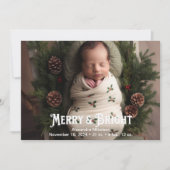 Foto Merry and Bright Birth Aankondiging (Voorkant)