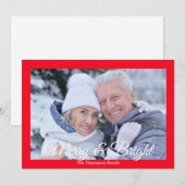 Foto Merry and Bright Holiday Kaart (Voorkant / Achterkant)
