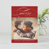 Foto Merry Script Feestdagenkaart (Staand voorkant)