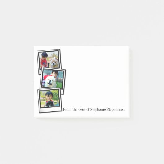 Foto met 3 foto's op maat post-it® notes (Voorkant)