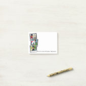 Foto met 3 foto's op maat post-it® notes (Op bureau)