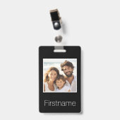 Foto met aangepaste naamidentificatielegment badge (Front with Clip)
