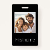 Foto met aangepaste naamidentificatielegment badge (Voorkant)