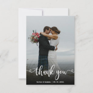 Foto met briefing met briefje met briefje met brie bedankkaart