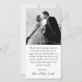 Foto met briefing met briefje met briefje met brie bedankkaart (Achterkant)