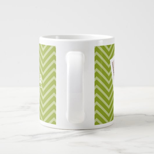 Foto met Chevron Pattern en aangepaste naam Jumbo Beker (Achterkant)