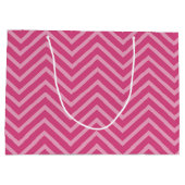Foto met Chevron Pattern en aangepaste naam Large Cadeauzakje (Achterkant)