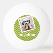 Foto met Chevron Pattern en aangepaste naam Pingpongballen (Achterkant)