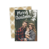 Foto met de hand geschreven Prettig Kerstfeest Gou Feestdagenkaart